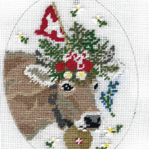 Swiss Mountain Cow-4" x 5 1/2" Oval- 18 Mesh