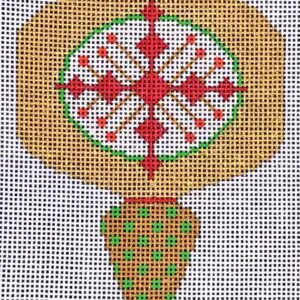 MCM Ornament - Gold Square Ball Drop-18 Mesh