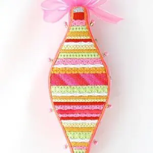 Tickled Pink - Raspberry Stripe Teardrop-18 Mesh