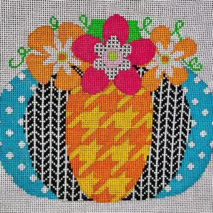 Pumpkin Flower Patch - Houndstooth-18 Mesh