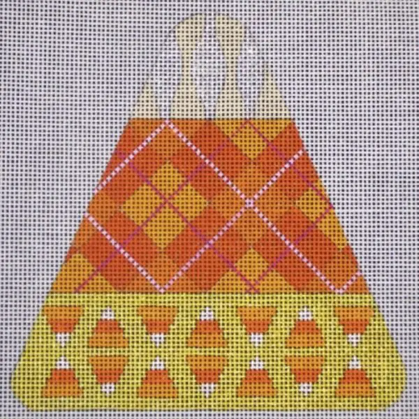 Candy Corn Argyle-18 Mesh