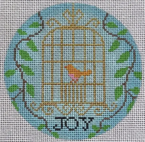 "Joy" Birdcage Ornament-18 Mesh