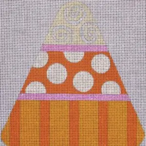 Candy Corn - Orange Dots & Stripes-18 Mesh