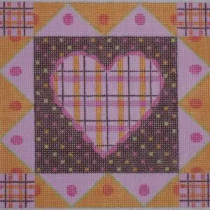 Pink Plaid Heart-18 Mesh