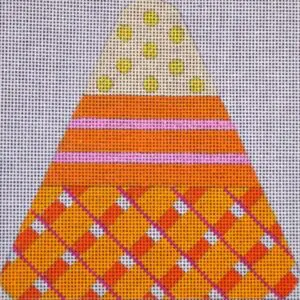 Candy Corn - Orange Plaid-18 Mesh