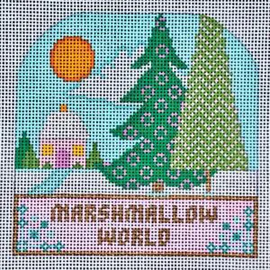 It's a Marshmallow World Snowdome Orn. - 1 House-18 Mesh