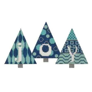 Christmas Trees 'Joy' - Blue-18 Mesh