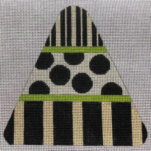 Candy Corn Pink Stripes - Black & White-18 Mesh