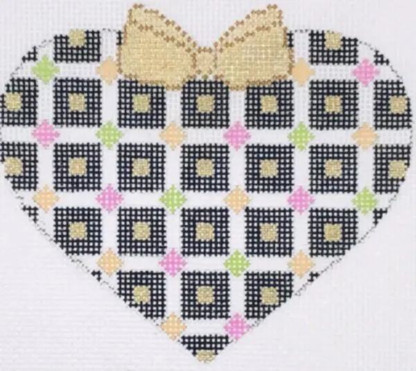 Merry All Over in Black - Heart-18 Mesh