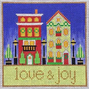 Love & Joy Come to You - City Ornament 2 Houses-18 Mesh