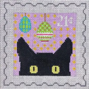 Peeky Kitty Postage Stamp - Easter-18 Mesh
