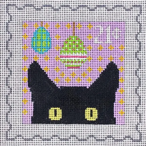Peeky Kitty Postage Stamp - Easter-18 Mesh