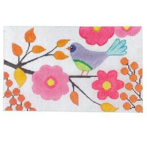 Birds & Blooms - purse/clutch bag - violet bird-18 Mesh