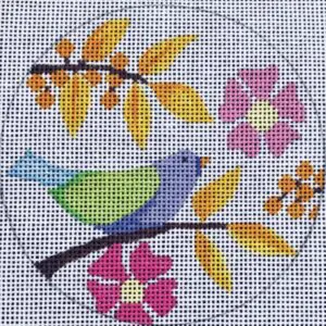 Birds & Blooms - ornament - violet bird 2-18 Mesh