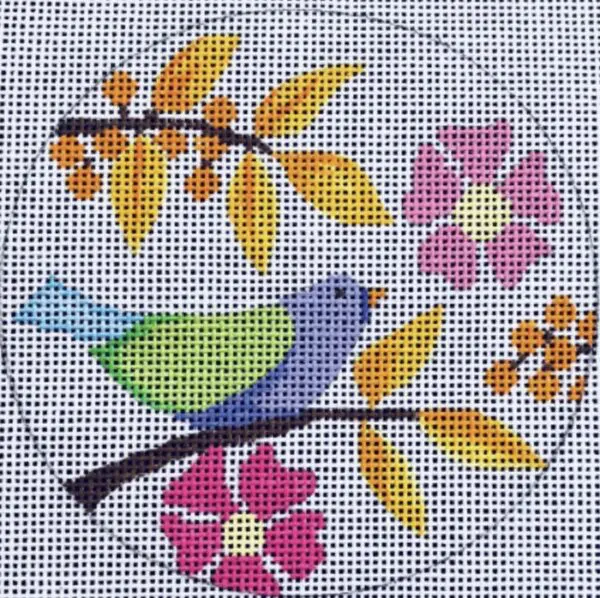 Birds & Blooms - ornament - violet bird 2-18 Mesh