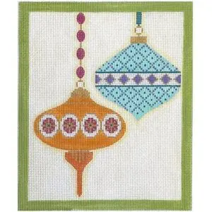 Mod Ornaments Green Border-18 Mesh