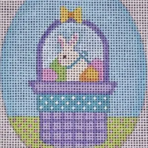 Bunny In Basket Ornament-18 Mesh
