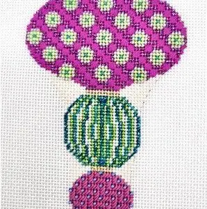 MCM Ornament - Pink/Teal Onion Teardrop-18 Mesh