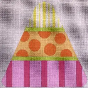 Candy Corn - Pink Dots & Stripes-18 Mesh