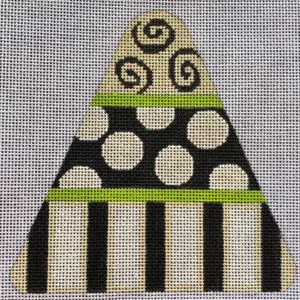 Candy Corn Dots & Stripes - Black & White-18 Mesh