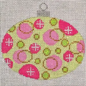 Colors of Christmas Orn. - "Preppy" Oval-18 Mesh