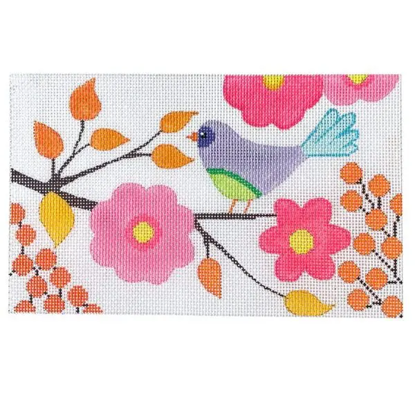 Birds & Blooms - ornament - violet bird 1-18 Mesh
