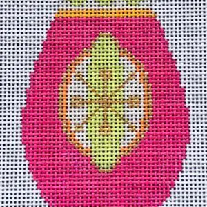 Brilliant Baubles Orn. - Pink/Orange Teardrop-18 Mesh