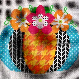 Pumpkin Flower Patch Mini - Houndstooth-18 Mesh