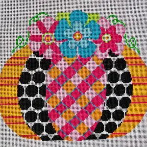 Pumpkin Flower Patch - Plaid-18 Mesh