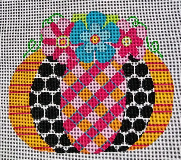 Pumpkin Flower Patch - Plaid-18 Mesh