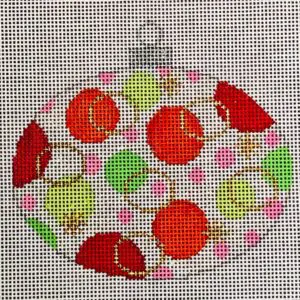 Colors of Christmas Orn. - "Traditional" Oval-18 Mesh