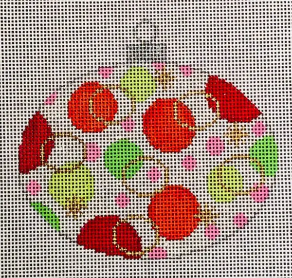 Colors of Christmas Orn. - "Traditional" Oval-18 Mesh