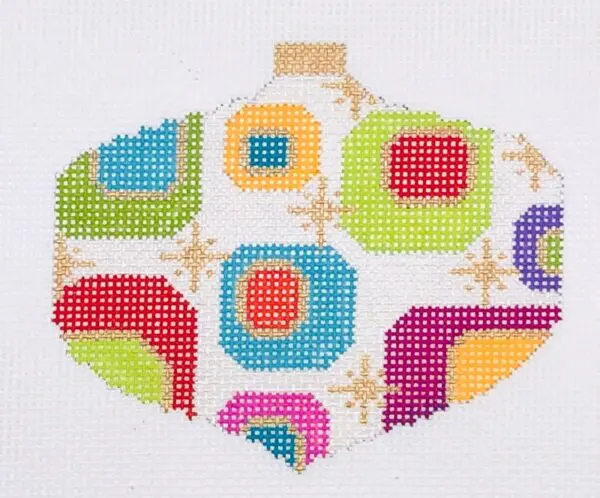 Mid-Century Orn. - Multi Color Dotted Orn.-18 Mesh
