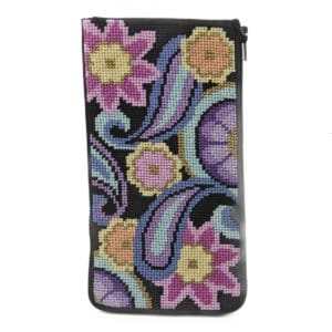Paisley-Stitch & Zip-Eyeglass/Cell-phone case