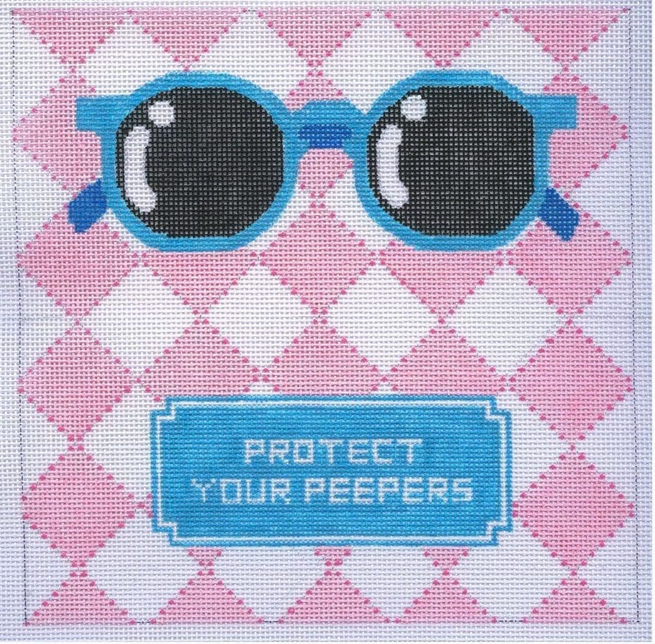 Pink Protect Your Peepers Eyeglass Case4" Square18 Mesh Radish