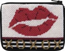 XOXO Lips Coin Purse- Stitch & Zip
