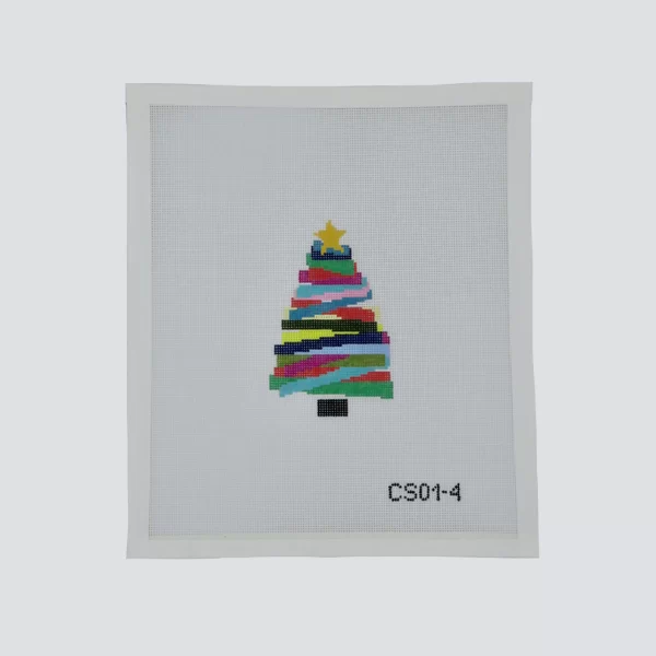 Multicolored Christmas Tree 4.5" - 18 mesh