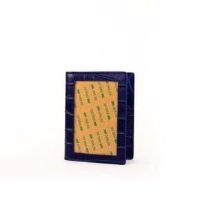 Self-Finishing Passport Cover - Blue Embossed Crocodile