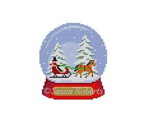 Sleigh Ride Snowglobe- 2 3/4" x 3 1/4"- 18 Mesh