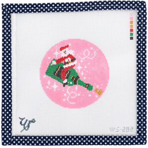 Champagne Santa Ornament 13 Mesh