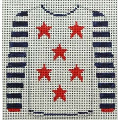 Red Stars On White-KKO209F-3.75x4 - 18M
