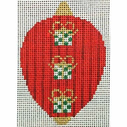 Bauble Gold Tb Presents On Red Stripes-KKO218J-2.5x3.5 - 18M