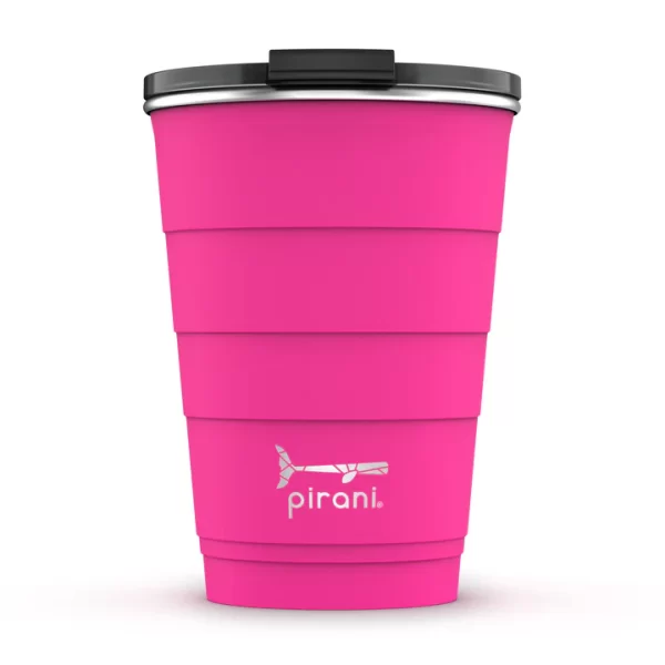 Radish Roots-Pirani Stackable Fuchsia Coffee Tumbler-16 oz - Image 2