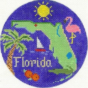 609-Florida Ornament 4.25 Circle