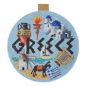 KB 1364-Travel Round-Greece- 4" Round- 18 Mesh