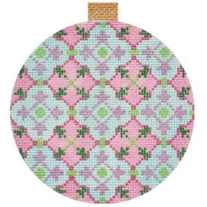 KB 1471-Florentine Bauble-Pink/Turquoise- 4" Round -18 Mesh