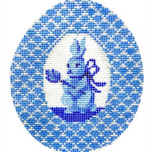 Blue Bunny with Tulip Egg - 18 mesh
