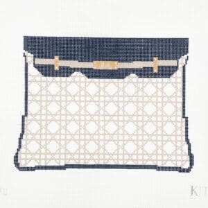 Blue Cane clutch 10" x 7.5" 13 mesh