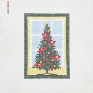 Christmas Tree Window-4 3/4" x 6 3/4" 18 mesh