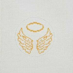 Angel Bell Wings Without Colored Background 4" Round